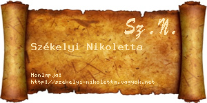 Székelyi Nikoletta névjegykártya